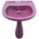 Mexican Talavera Pedestal Sink Purple